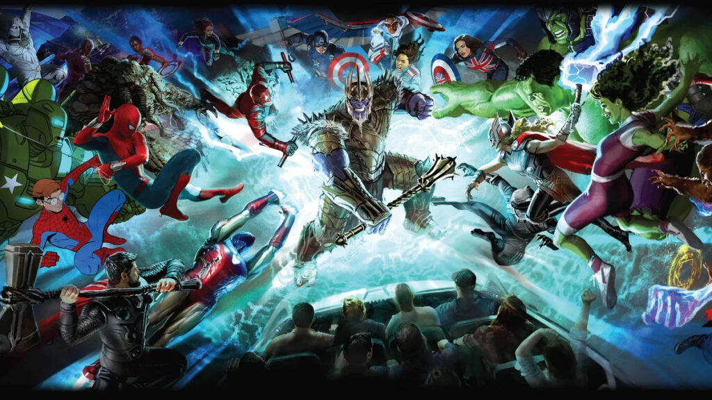 アベンジャーズ デジタルアート キャンバス ec-king-thanos-avengers-ride-